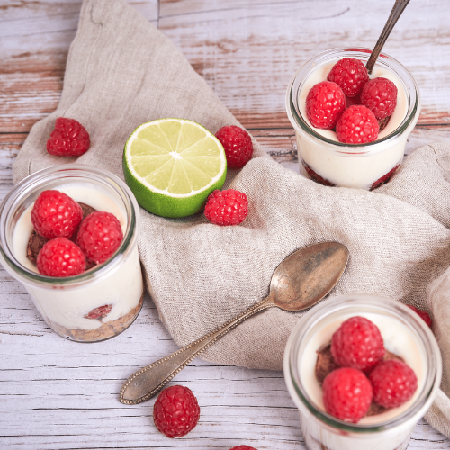 Kuchen im Glas mit Seidentofu - Tofu Nagel