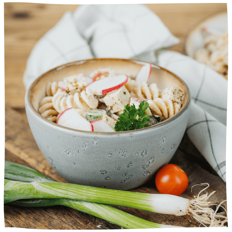 Nudelsalat mit Gemüsetofu - Tofu Nagel